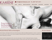 Tablet Screenshot of kaminibeauty.com